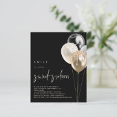 Budget Balloons Gold Ivory QR Code Sweet 16 Black (Staand voorkant)