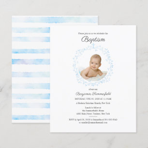 Budget Baptism Baby Foto Uitnodigen