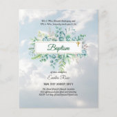 BUDGET Baptism Bautizo Bautismo GREENERY nodigt (Voorkant)