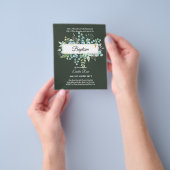 BUDGET Baptism Bautizo Bautismo GREENERY nodigt Flyer (Hand)