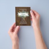 BUDGET Baptism Bautizo Bautismo GREENERY nodigt Flyer (Hand)