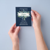 BUDGET Baptism Bautizo Bautismo GREENERY nodigt Flyer (Hand)