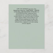 BUDGET Baptism Bautizo Bautismo GREENERY nodigt Flyer (Achterkant)