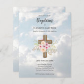 BUDGET Baptism Christening Bautizo Bautismo INVITE (Voorkant / Achterkant)