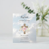 BUDGET Baptism Christening Bautizo Bautismo INVITE (Staand voorkant)