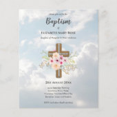 BUDGET Baptism Christening Bautizo Bautismo INVITE (Voorkant)