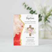 BUDGET Baptism Christening Bautizo Bautismo INVITE (Staand voorkant)