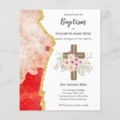 BUDGET Baptism Christening Bautizo Bautismo INVITE (Voorkant)