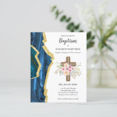 BUDGET Baptism Christening Bautizo Bautismo INVITE (Staand voorkant)