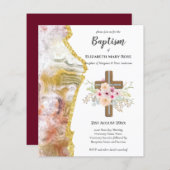 BUDGET Baptism Christening Bautizo Bautismo INVITE (Voorkant / Achterkant)