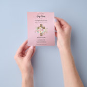 BUDGET Baptism Christening Bautizo Bautismo INVITE Flyer (Hand)