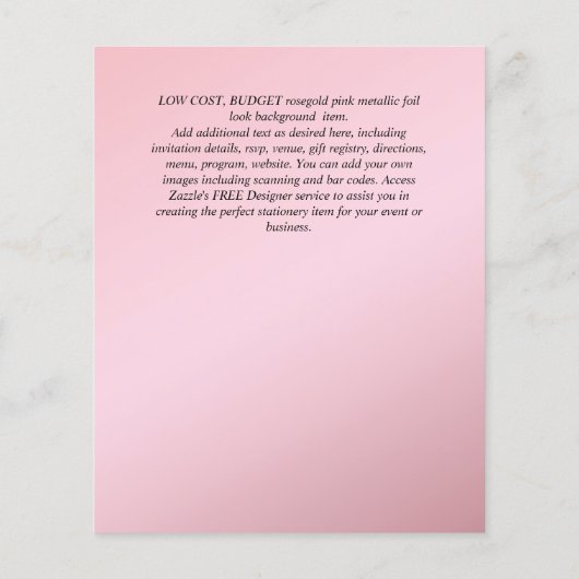 BUDGET Baptism Christening Bautizo Bautismo INVITE Flyer (Achterkant)