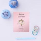 BUDGET Baptism Christening Bautizo Bautismo INVITE Flyer (Enkel)