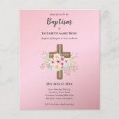 BUDGET Baptism Christening Bautizo Bautismo INVITE Flyer (Voorkant)