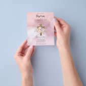BUDGET Baptism Christening Bautizo Bautismo INVITE Flyer (Hand)