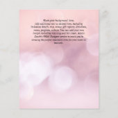 BUDGET Baptism Christening Bautizo Bautismo INVITE Flyer (Achterkant)