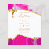 BUDGET BAPTISM CHRISTEST Invitation AGATE GOLD (Voorkant)