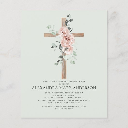 Budget Baptism Dusty Pink Rose Sage Groen (Voorkant)