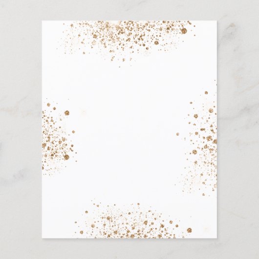 Budget Baptism eucalyptus greenery Gold-uitnodigin (Achterkant)