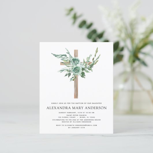 Budget Baptism Floral Eucalyptus Greenery (Staand voorkant)