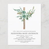 Budget Baptism Floral Eucalyptus Greenery Flyer (Voorkant)