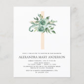 Budget Baptism Floral Greenery Sage Eucalyptus (Voorkant)