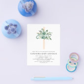 Budget Baptism Floral Greenery Sage Eucalyptus Flyer (Enkel)