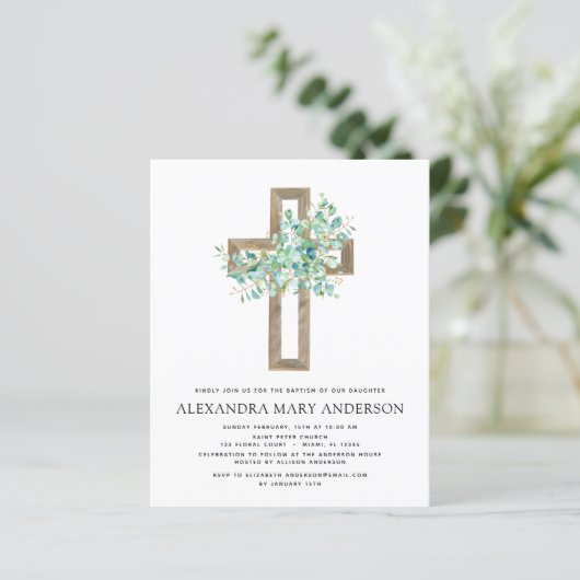 Budget Baptism Greenery Sage Eucalyptus (Staand voorkant)