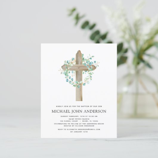 Budget Baptism Greenery Sage Eucalyptus (Staand voorkant)