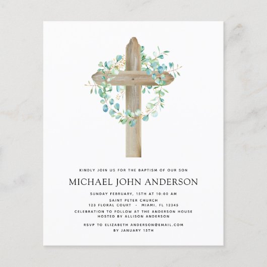 Budget Baptism Greenery Sage Eucalyptus (Voorkant)