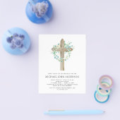 Budget Baptism Greenery Sage Eucalyptus Flyer (Enkel)