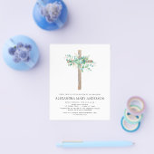 Budget Baptism Greenery Sage Eucalyptus Flyer (Enkel)