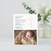 Budget Baptism Religieuze Event Elegant Baby Foto (Staand voorkant)
