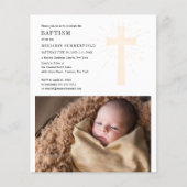 Budget Baptism Religieuze Event Elegant Baby Foto (Voorkant)