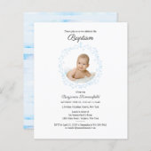 Budget Baptism Religious Event Baby Foto Uitnodige (Voorkant / Achterkant)
