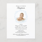 Budget Baptism Religious Event Baby Foto Uitnodige (Voorkant)