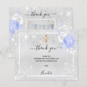 Budget Baptism Silver Blauw Foto (Voorkant / Achterkant)