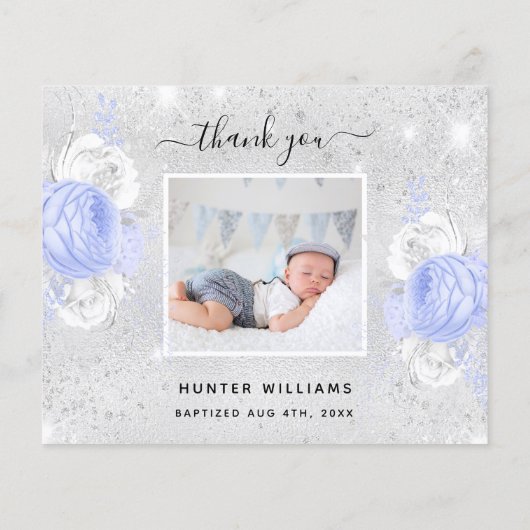 Budget Baptism Silver Blauw Foto (Achterkant)