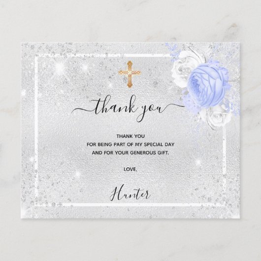 Budget Baptism Silver Blauw Foto (Voorkant)