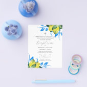 Budget Baptism Uitnodigingen Religieuze Citroenen Flyer (Enkel)