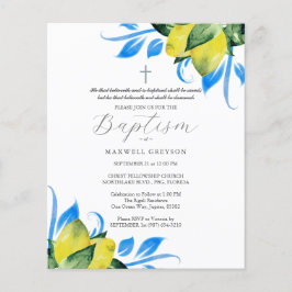 Budget Baptism Uitnodigingen Religieuze Citroenen Flyer