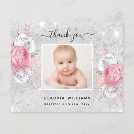 Budget Baptism zilverroze fotomeisje bedankt