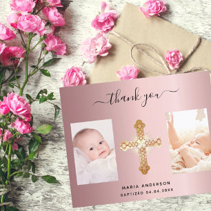 Budget baptisme blush roze foto bedankt!