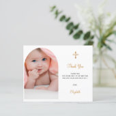 Budget baptisme boogfoto bedankt (Staand voorkant)