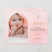 Budget baptisme boogfoto's zwart goud dank u (Voorkant / Achterkant)