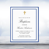 Budget Baptisme boy royal blue white minimalist