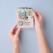 BUDGET Baptisme Christening DANK U Fotokaarten Flyer (Hand)