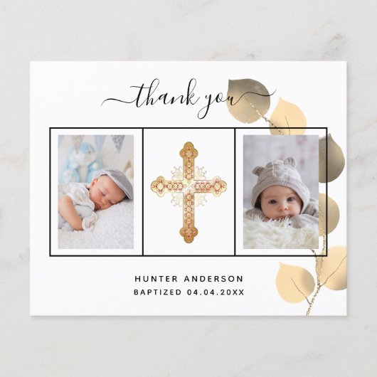 Budget baptisme eucalyptus foto bedankt! (Voorkant)