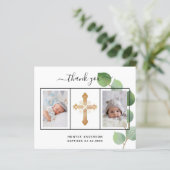 Budget baptisme eucalyptus foto bedankt! (Staand voorkant)