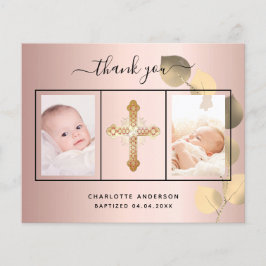 Budget baptisme roos eucalyptus foto bedankt